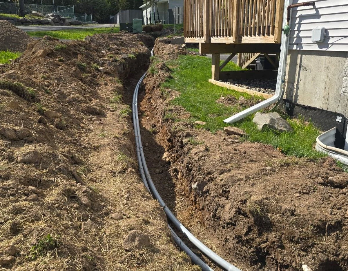 Underground residential electrical service trench